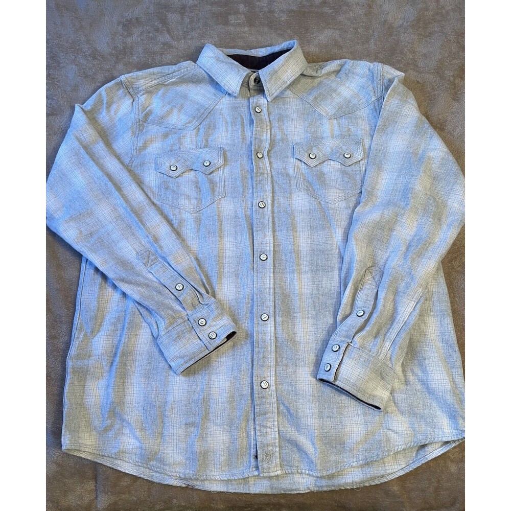 Moonshine Spirit By Brad Paisley Shirt Men’s Size M Gray Long Sleeve Snaps